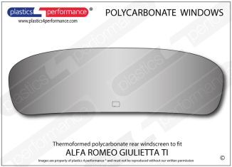ALFA ROMEO - Giulietta Ti - Lexan Polycarbonate rear windshield