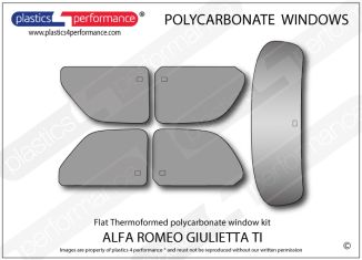 ALFA ROMEO - Giulietta Ti - Lexan Polycarbonate window kit