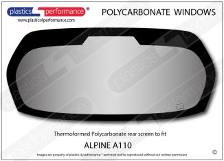 ALPINE - A110 - Lexan Polycarbonate rear screen