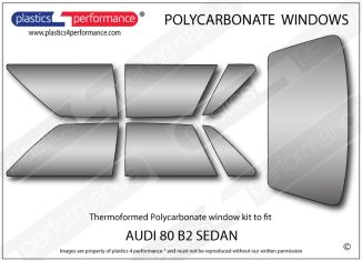 AUDI - 80 B2 Sedan - Lexan Polycarbonate window kit