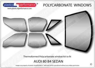 AUDI - 80 B4 Sedan - Lexan Polycarbonate window kit