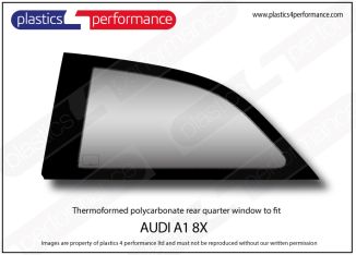 AUDI - A1 8X 3dr - Lexan Polycarbonate left rear quarter window