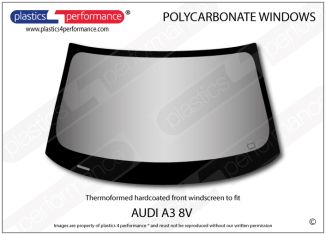 AUDI - A3 / S3 / RS3 8V 3dr - Hardcoated Lexan Polycarbonate front windscreen