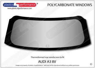  AUDI - A3 8V - Lexan Polycarbonate rear screen