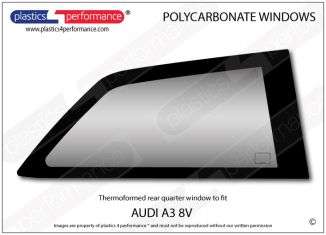   AUDI - A3 8V - Lexan Polycarbonate RH rear quarter window