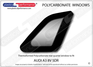 AUDI A3 / S3 / RS3 8V 5dr - Lexan Polycarbonate right rear quarter window