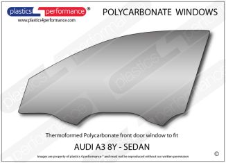 AUDI A3 / S3 / RS3 8Y Sedan - Lexan Polycarbonate left front door window