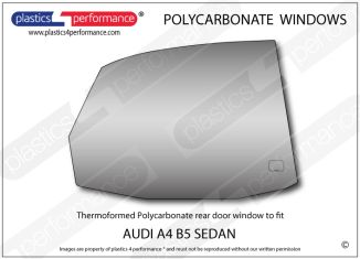 AUDI - A4 B5 Sedan - Lexan Polycarbonate right rear door window