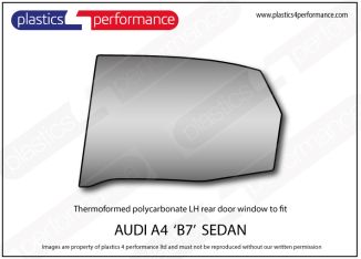 AUDI - A4 B7 Sedan - Lexan Polycarbonate left rear door window
