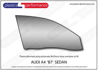 AUDI - A4 Saloon (B7) 2005 - 2008 - Lexan polycarbonate RH front door window