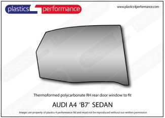 AUDI - A4 B7 Sedan - Lexan Polycarbonate right rear door window
