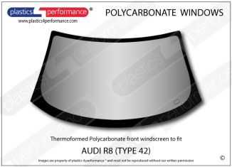 AUDI - R8 (Type 42) - Hardcoated Lexan Polycarbonate front windscreen