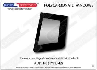 AUDI - R8 (Type 42) - Lexan Polycarbonate left rear quarter window