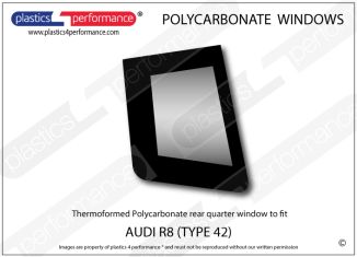 AUDI - R8 (Type 42) - Lexan Polycarbonate right rear quarter window