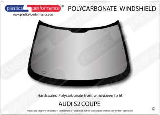 AUDI - S2 Coupe - Hardcoated Lexan Polycarbonate front windscreen
