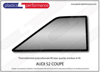 AUDI - S2 Coupe - Lexan Polycarbonate right rear quarter window