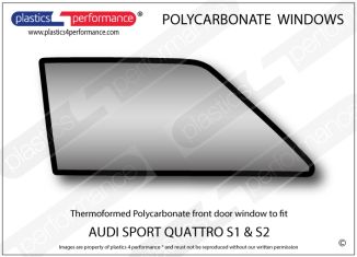 AUDI - Sport Quattro S1 / S2  - Lexan Polycarbonate right front door window