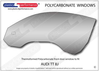 AUDI - TT 8J - Lexan Polycarbonate left front door window
