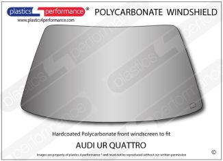 AUDI - UR Quattro - Hardcoated Lexan Polycarbonate front windscreen
