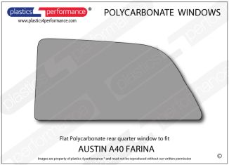 AUSTIN - A40 FARINA - Lexan Polycarbonate left rear quarter window
