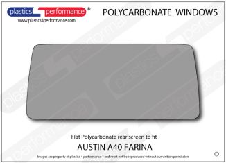 AUSTIN A40 FARINA - Lexan Polycarbonate rear screen