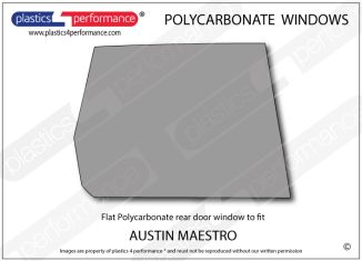 AUSTIN - Maestro - Lexan Polycarbonate right rear door window