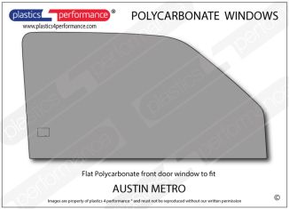 AUSTIN - Metro - Lexan Polycarbonate right front door window