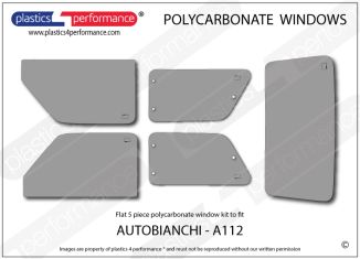 AUTOBIANCHI - A112 - Lexan Polycarbonate window kit