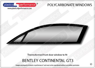 BENTLEY - Continental GT3 - Lexan Polycarbonate left front door window