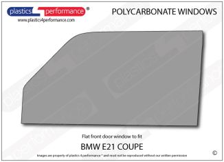 BMW - E21 Coupe - Lexan Polycarbonate left front door window