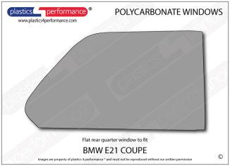 BMW - E21 Coupe - Lexan Polycarbonate right rear quarter window