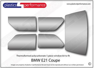 BMW - E21 Coupe - Lexan Polycarbonate Thermoformed window kit