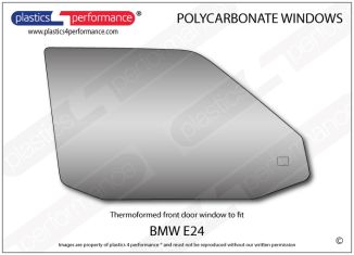 BMW - E24 Coupe - Lexan Polycarbonate right front door window