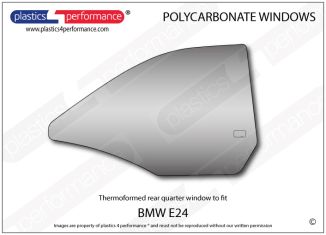 BMW - E24 Coupe - Lexan Polycarbonate right rear quarter window