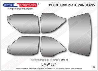 BMW - E24 - Lexan Polycarbonate window kit