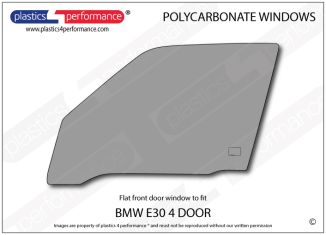 BMW - E30 Sedan - Lexan Polycarbonate left front door window