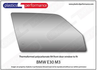BMW - E30 M3 Lexan Polycarbonate right front door window