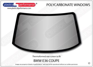 BMW - E36 Coupe - Lexan Polycarbonate rear screen