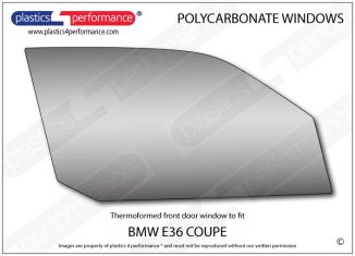 BMW - E36 Coupe - Lexan Polycarbonate right front door window