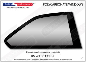 BMW - E36 Coupe - Lexan Polycarbonate right rear quarter window