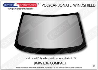 BMW - E36 Compact - Hardcoated Lexan polycarbonate front windscreen