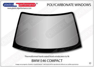 BMW - E46 Compact - Hardcoated Lexan Polycarbonate front windscreen