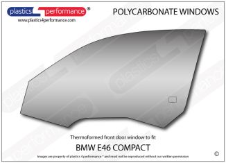 BMW - E46 Compact - Lexan Polycarbonate left front door window