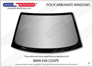 BMW - E46 Coupe - Hardcoated Lexan Polycarbonate front windscreen