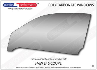 BMW - E46 Coupe - Lexan Polycarbonate left front door window