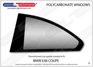 BMW - E46 Coupe - Lexan Polycarbonate left quarter window