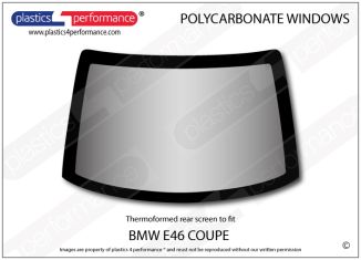 BMW - E46 Coupe - Lexan Polycarbonate rear screen