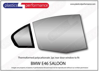 BMW - E46 Sedan - Lexan Polycarbonate right rear door window