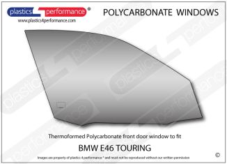 BMW E46 Touring - Lexan Polycarbonate right front door window