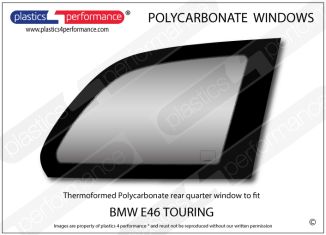BMW E46 Touring - Lexan Polycarbonate right rear quarter window